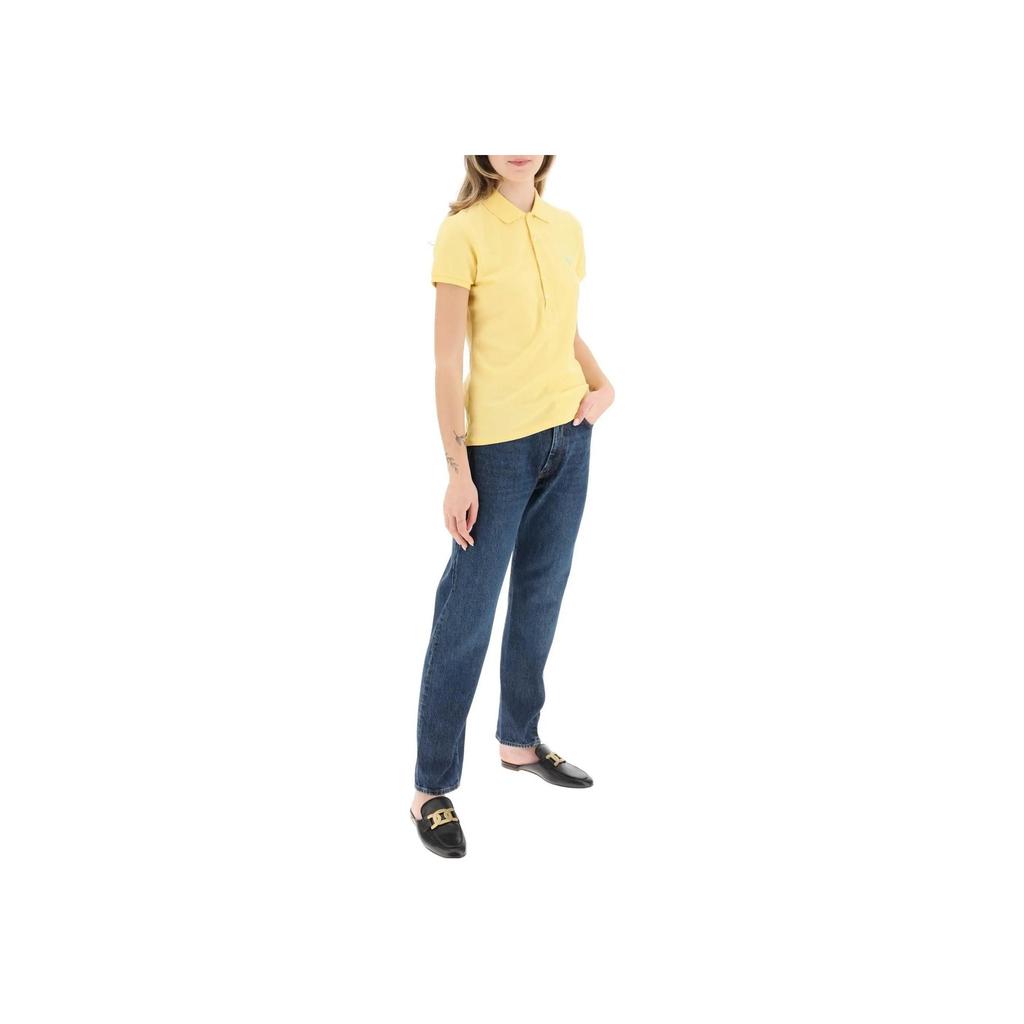 Polo Ralph Lauren SS23 Solid Color Single-Breasted Slim Fit Casual Short Sleeve Polo Shirt Women Tops Yellow 211870245-030