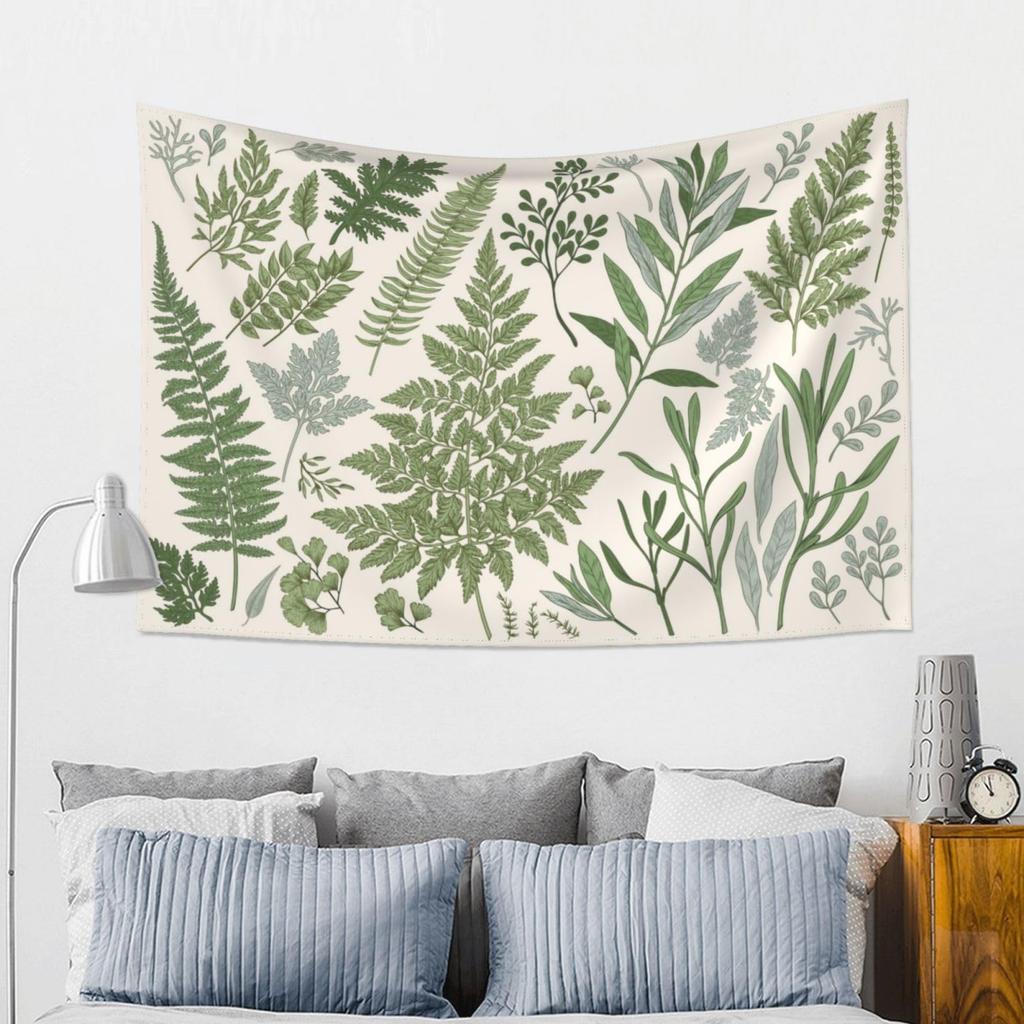 Wildflowers Vertical Wall Hanging, Illustrative Reference Chart Tapestry With Word, Beige White Vintage Tarot Flag Straight