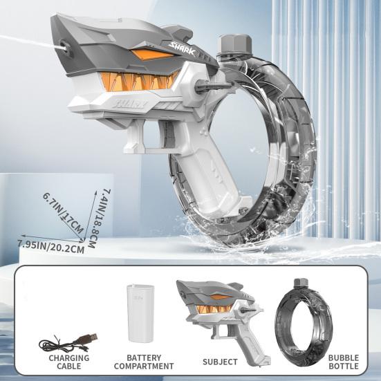 Kids Electric Shark Water Toy Large Capacity Automatic Shooter Summer Outdoor Garden Lawn Rechargeable Water Squirt Toy Toddlers Boys Girls Gift