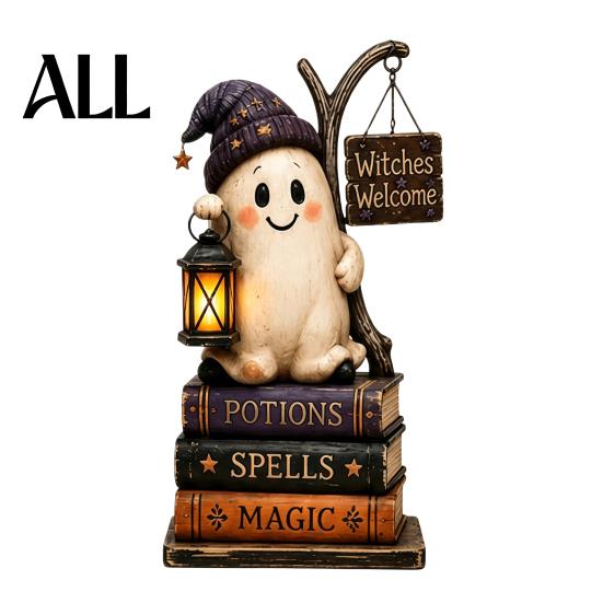 Retro Wooden Holiday Signs Farmhouse Halloween Tabletop Decorations, Table Topper Signs, Spooky Ornaments Pumpkin Ghost Tiered Tray Centerpiece