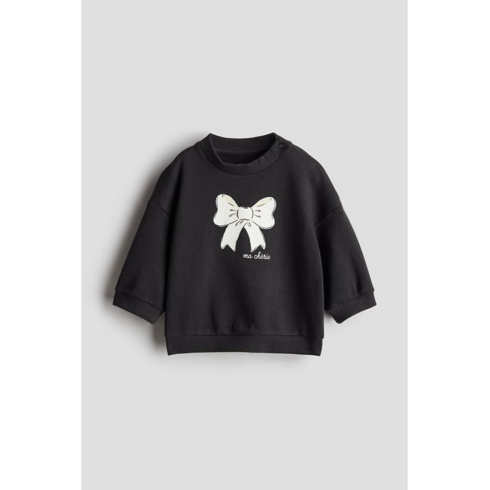 

Толстовка с принтом HM, черная лента