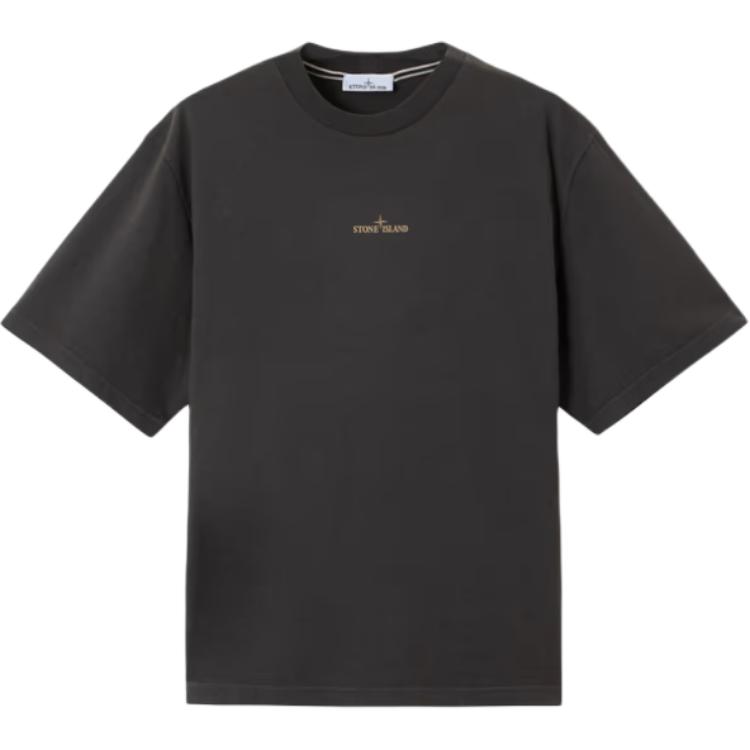 Stone Island Badge Pullover Ronde Hals Verlaagde Schouders Korte Mouwen T-shirt Heren T-shirts K2S152100037S0197-V0062 L