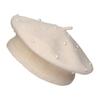 Kids Pearl Decor Beret Hat, Girls French Style Wool Painter Beret, Autumn Winter Warm Beanie Cap for 2‑6 Years Old, Head Circumference 48‑53cm