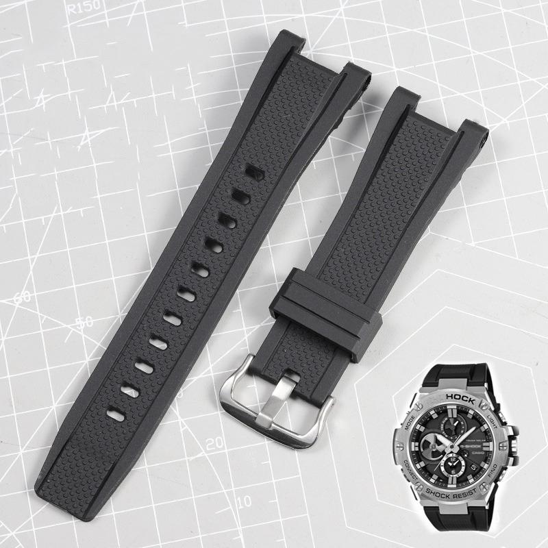 Silikonový gumový náramek pro hodinky Casio GST210 GST-W110/S130/B100/S100G/S110/410 řemínek na hodinky vysoce kvalitní řemínek na hodinky náramky na zápěstí