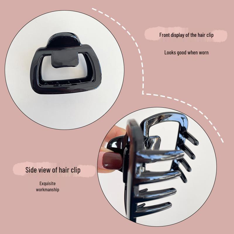 2024 New Style Small Square Claw Clip for Thin Hair - Shark Hairpin for Half Updo Hairstyles.