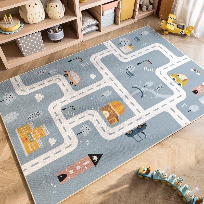 

Кристальный ворс Ковер Детский сад Раннее обучение Гостиная Спальня Детская комната Игровой коврик для ползания Моющиеся ковры 40x60cm