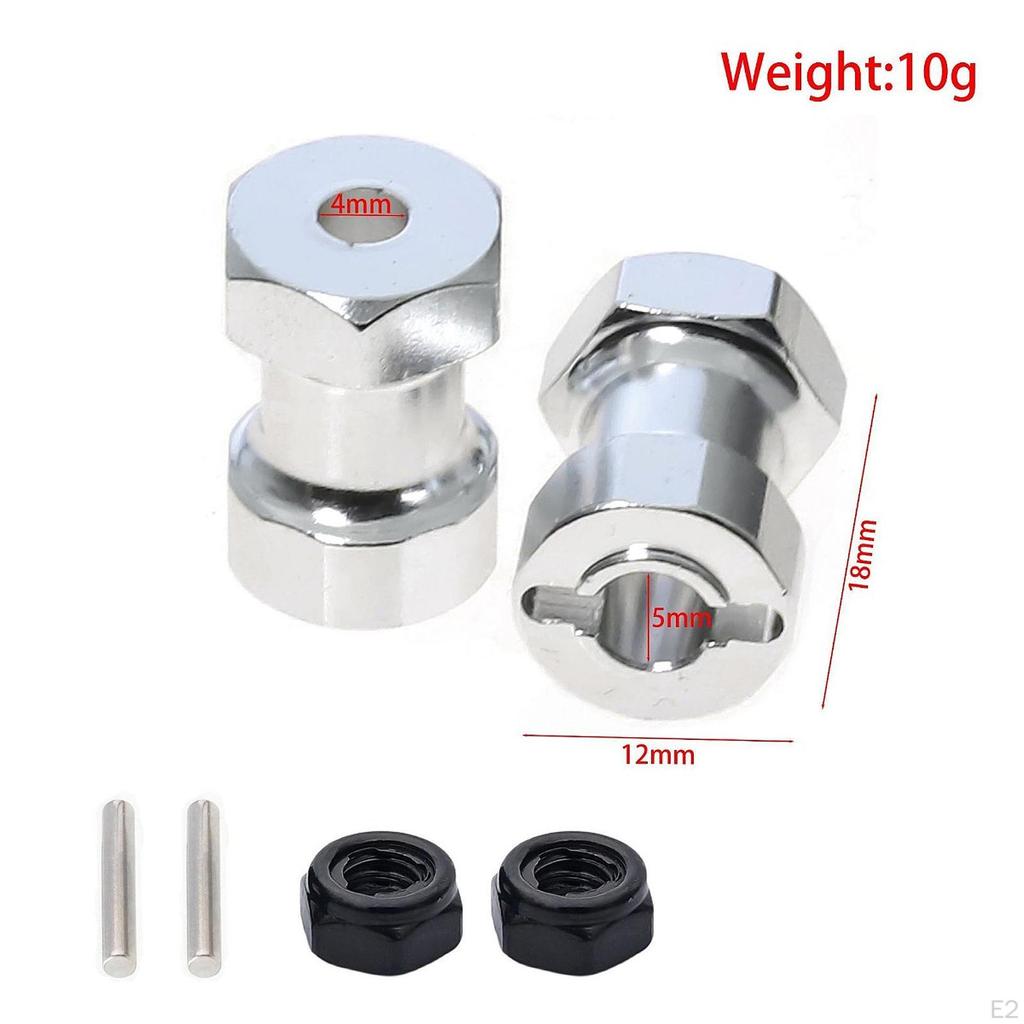 2 Pieces RC Drive Adapter Axle Extension Combiner High Performance Lightweight Compatible Wheel Hub