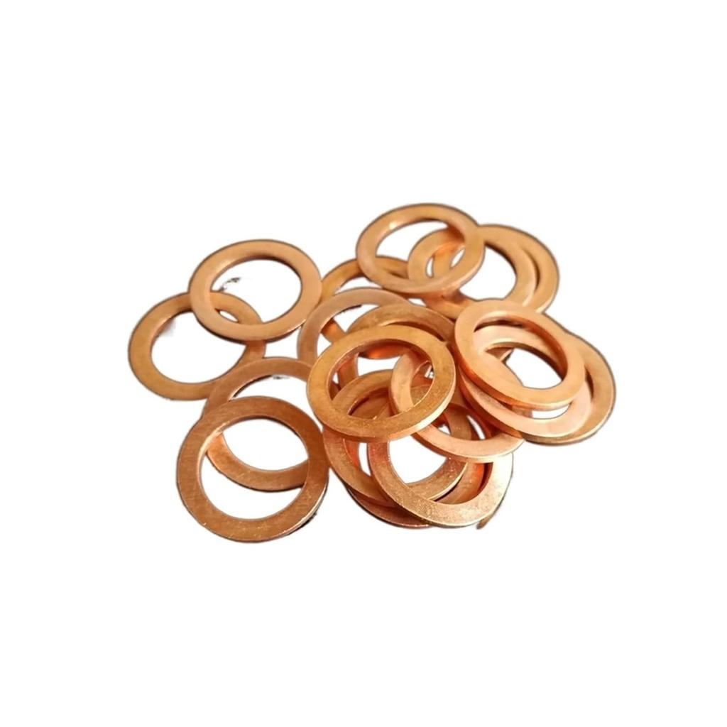 Copper Flat Washer M25 Seal Gasket Inner Diameter 25mm Sealing Ring Thin Sheet T3 Red Copper Washer(25x31x3 (5pcs))