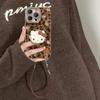 Leopard Print Kt Cat Bracket Is Suitable for Apple 16promax Mobile Phone Case Iphone15 Glacier Pattern 14 High-end Sense 17 Women