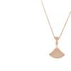 Color Gold Small Skirt Necklace Niche Design Rose Gold Plated Super Flash Full Diamond Fan Collarbone Chain