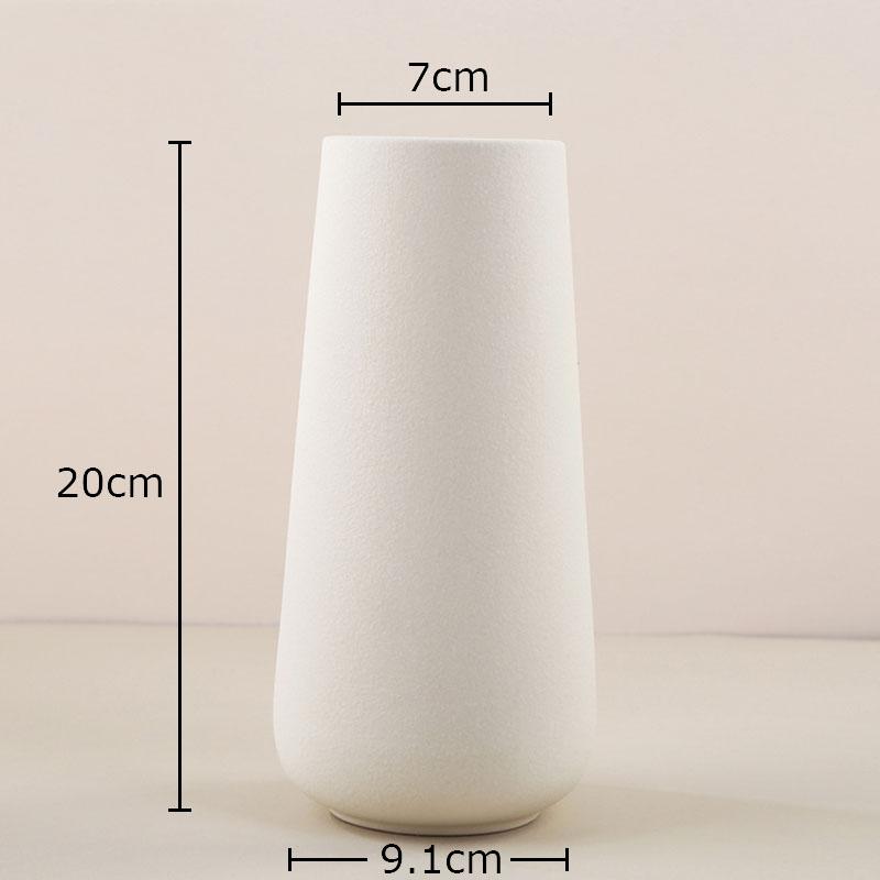 Colorful Gradient Ceramic Vase Cylinder Flower Pots Desk Decoration Flower Arrangement Modern Floral Vases Room Aesthetic Decor
