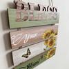 Xiaobudian Vertical Wooden Slogan Sign, Rustic Country Retro Style, Easy Install Wall Art Decor, for Home Kitchen Cafe Garden Decoration