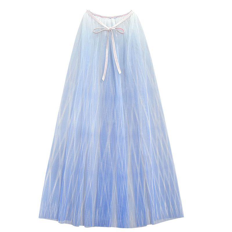 Majestätisches Die Eiskönigin 2 Weißes Elsa Cosplay Kostümkleid Für Mädchen Alter 3-10 Mit Umhang