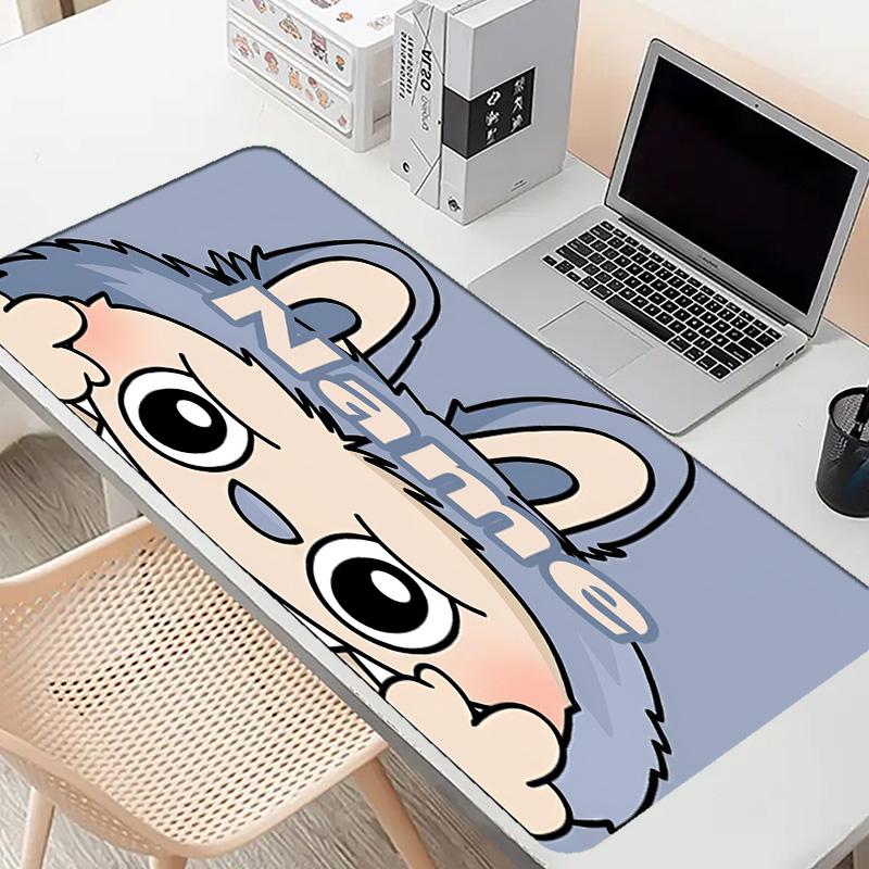 Custom Name Personalized Labubu Pattern Mousepad, Laptop PC Desk Mat, Decorative Desk Mat for Home Keyboard Pad Gift