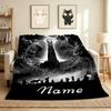 Custom Name Tower Power Flannel Blanket Throw Blanket Soft Warm Sofa Bed Home Decor Unique Gift