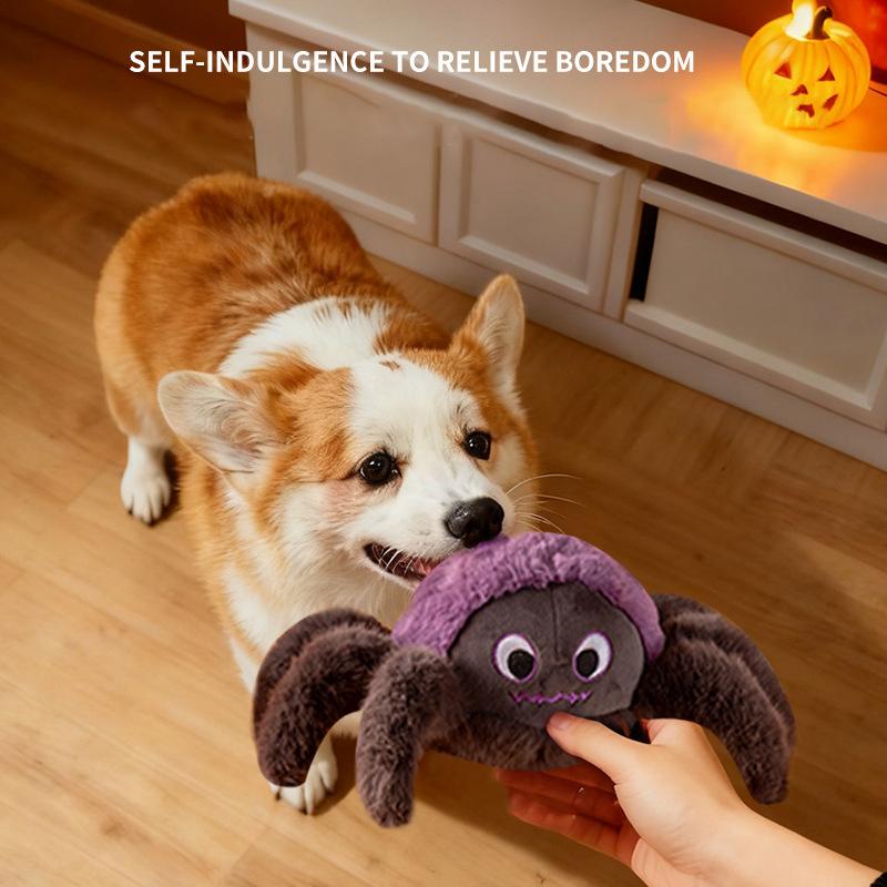 Hallowee Sound Plush Interactive Dog Toy Soft Durable Washable Holiday-themed Playful Puppy Chew Toys Juguete Automatico Perro
