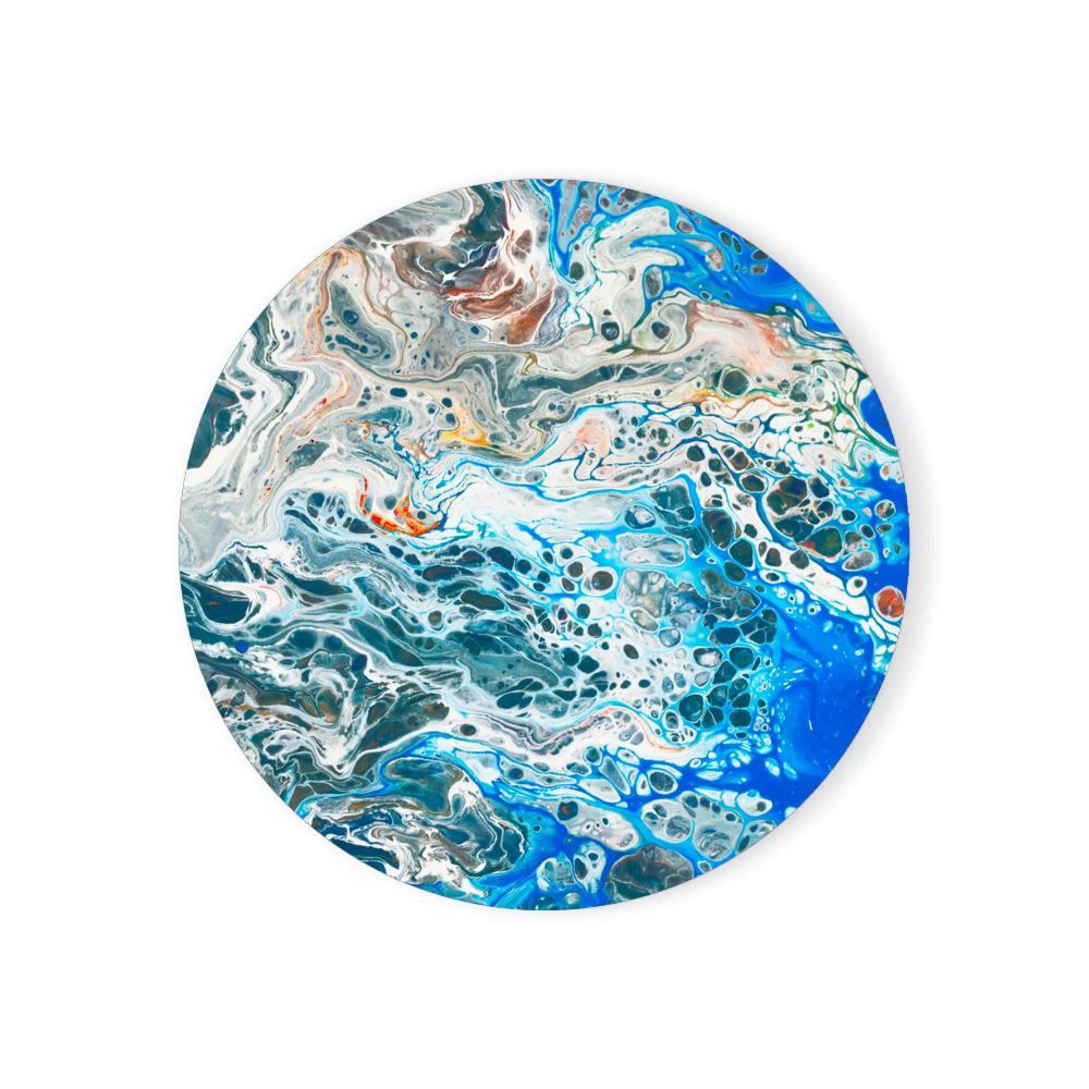 

Подставки под кружки из морского мрамора, круглые эмалированные, с пробковой основой, предотвращают появление грязи и царапин на мебели.