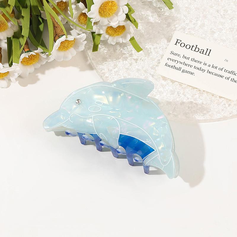 Creative Personality Blue Whale Hair Claw For Women Girls Cute Cartoon Ponytail Hairpins Hair Accessories Shark Clip Gifts