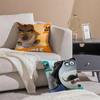 Cartoon T-The Bad Guys 2 Cushion Cover Silky Short Plush With Invisible Zipper Dustproof Sofa Pillow Cover For Home Decor