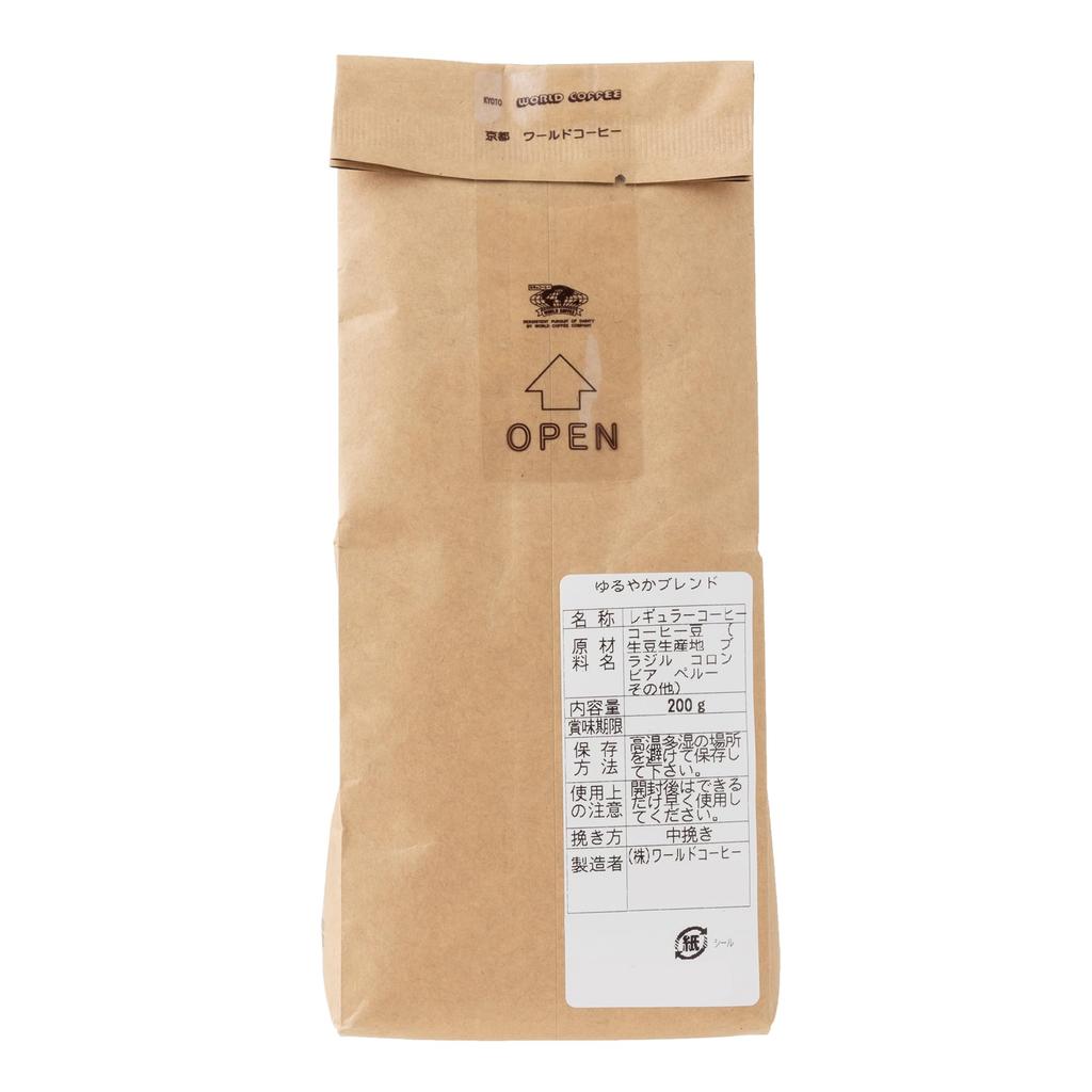 WORLD COFFEE Kyoto Kitashirakawa Coffee Gentle Blend 200g x 12 bags [Medium Ground]