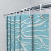 Blue White Waves Shower Curtain Waterproof Fabric For Bathroom Decorations Easy Installation Water Repellent Home Supplies