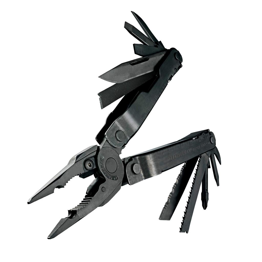 LEATHERMAN Multi Tool SUPER TOOL 300 BLACK Narzędzie 300 z nylonowym etui Japońska 25-letnia gwarancja (Super czarny) [Oryginalny produkt]