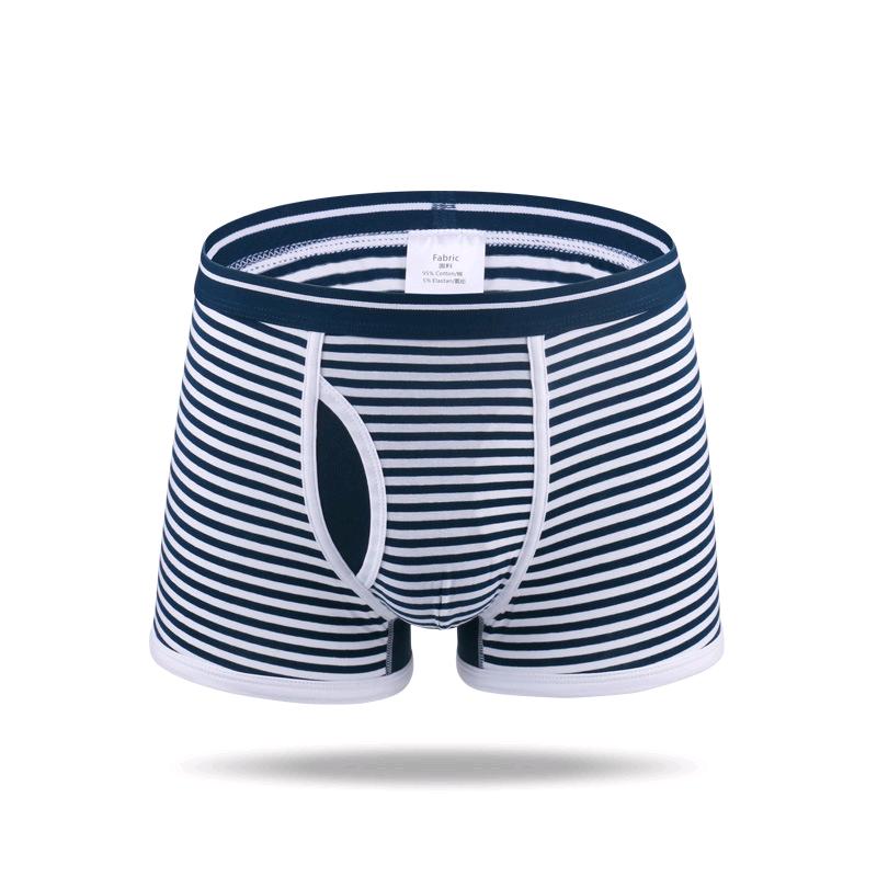 Men's Underwear Stripe Panties U-protruding Boxers Briefs Fashion Knickers Underpant Undies Boxer Shorts M L XL XXL XXXL
