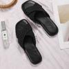 Woven Flat-bottomed Crossed French Holiday Cool Slippers Women's Summer Wear Fashion 2025 New Seaside Beach Shoes