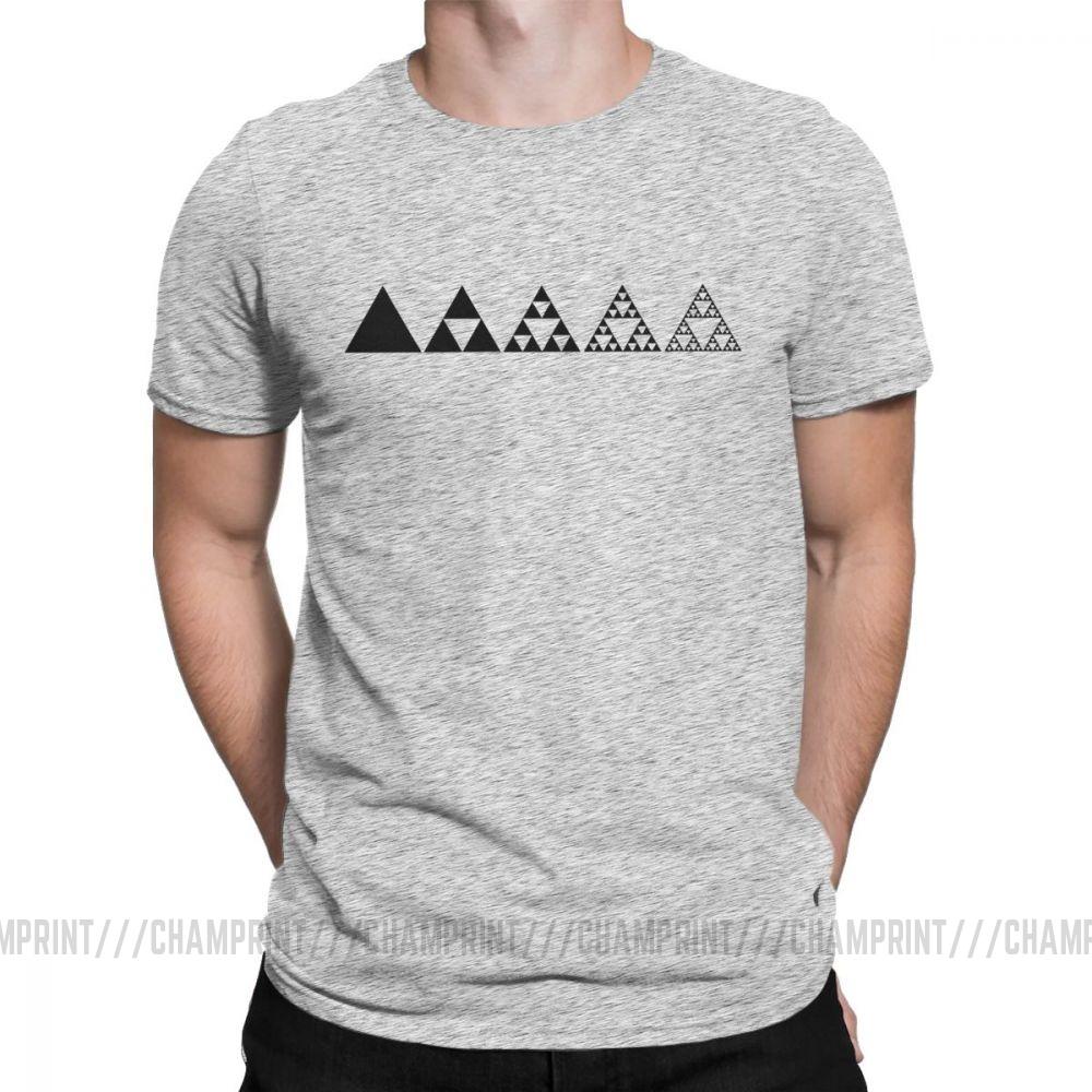 Sierpinski Triangle Mathematics Fractal Math T Shirt Sacred Geometry Magic Mandala symbol T-Shirts Cotton Tops Short Sleeve Tee