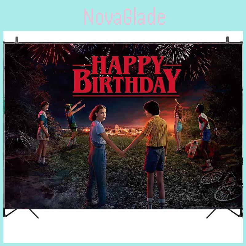 Stranger Things Birthday Backdrop For A Thrilling Party Atmosphere