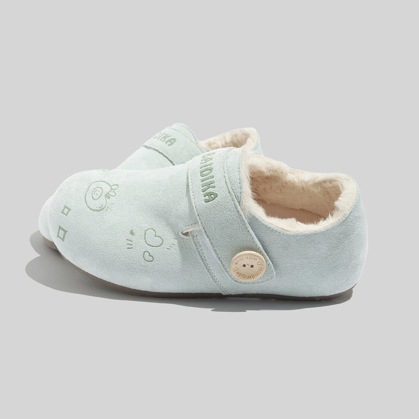 

Spring new simple lazy velvet Birkenstocks thick-soled half-drag casual hundred casual soft soles to keep warm 36