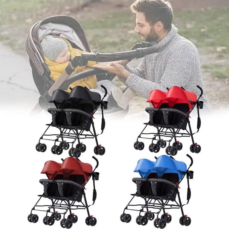 Wheeled Six Twin Baby Stroller Ultra Lightweight Fold Multi Functional Stroller