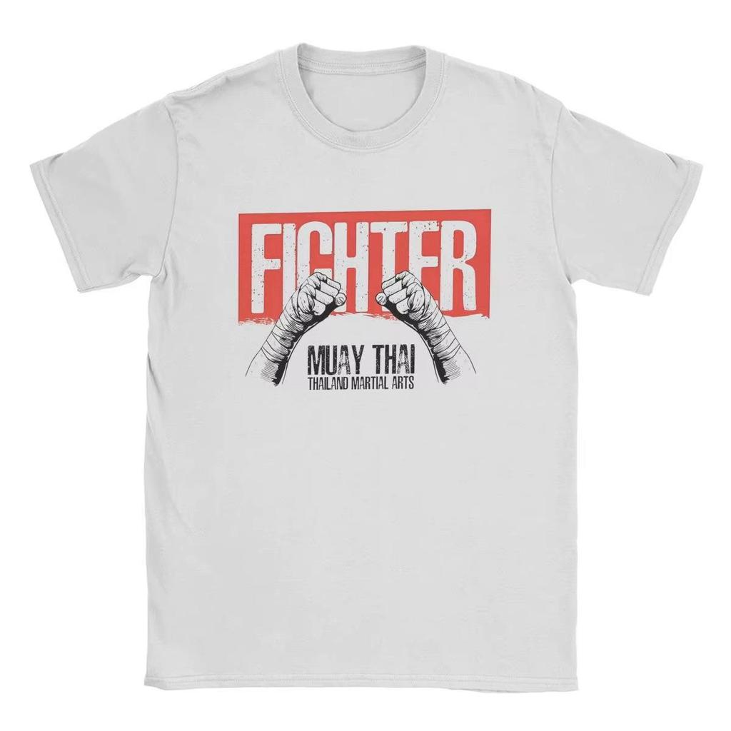 Męskie Koszulki Muay Thai Sak Yant Tygrys Unikalna 100% Bawełna Krótki Rękaw Koszulki Bokser Odzież Lato