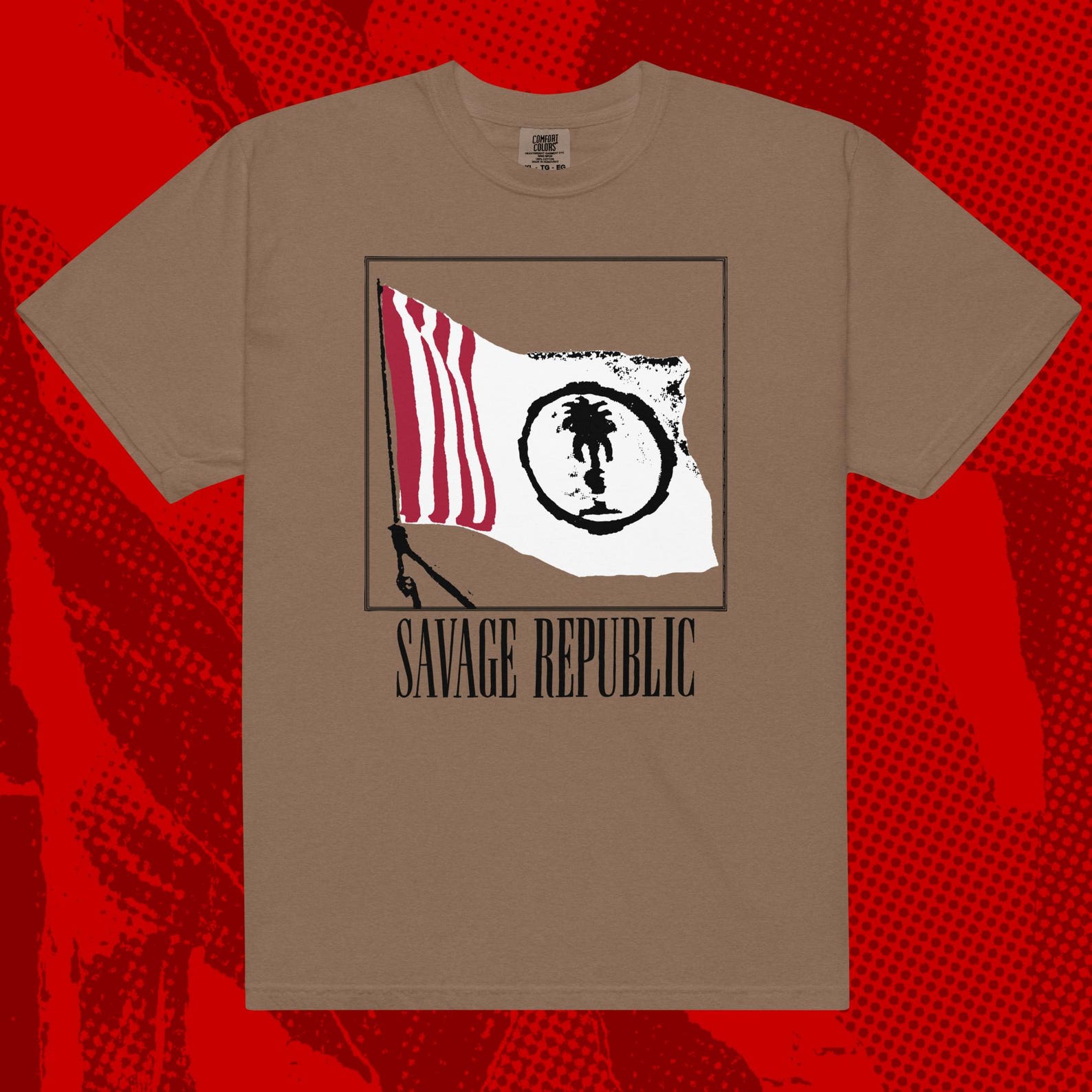 Savage Republic Flag Shirt | Post Punk Pere Ubu Chrome This Heat Swell Maps XL