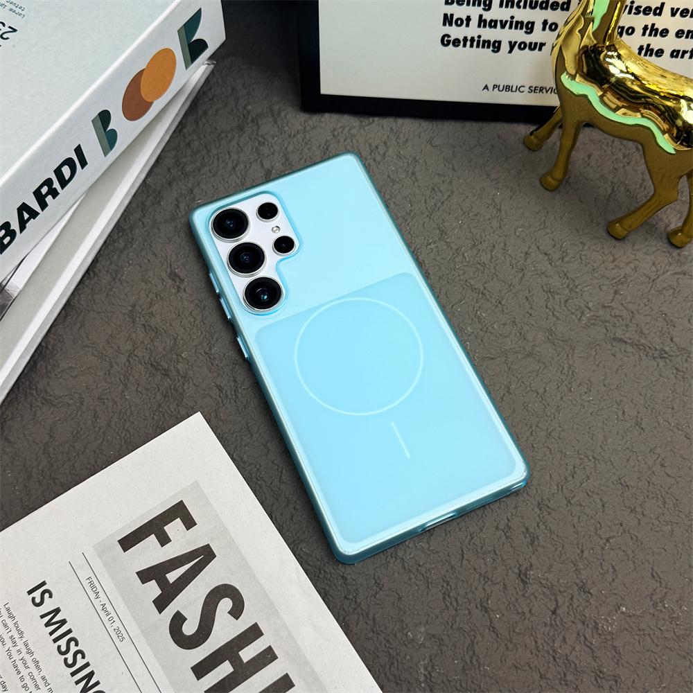 Ultra Thin Matte Transparent Clear Magnetic Case For Samsung Galaxy S26 S25 S24 S23 Ultra Plus For Magsafe Wireless Charge Cover