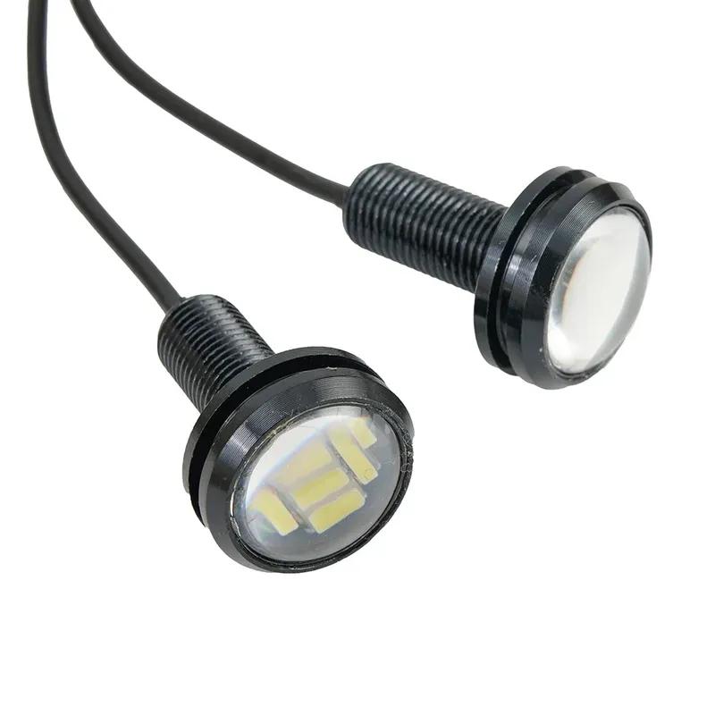 

4 Pcs 12V 15W White Eagle Eyes LED Cars Auto DRL Daytime Running Lights Backup Lamp Automobiles Accessories