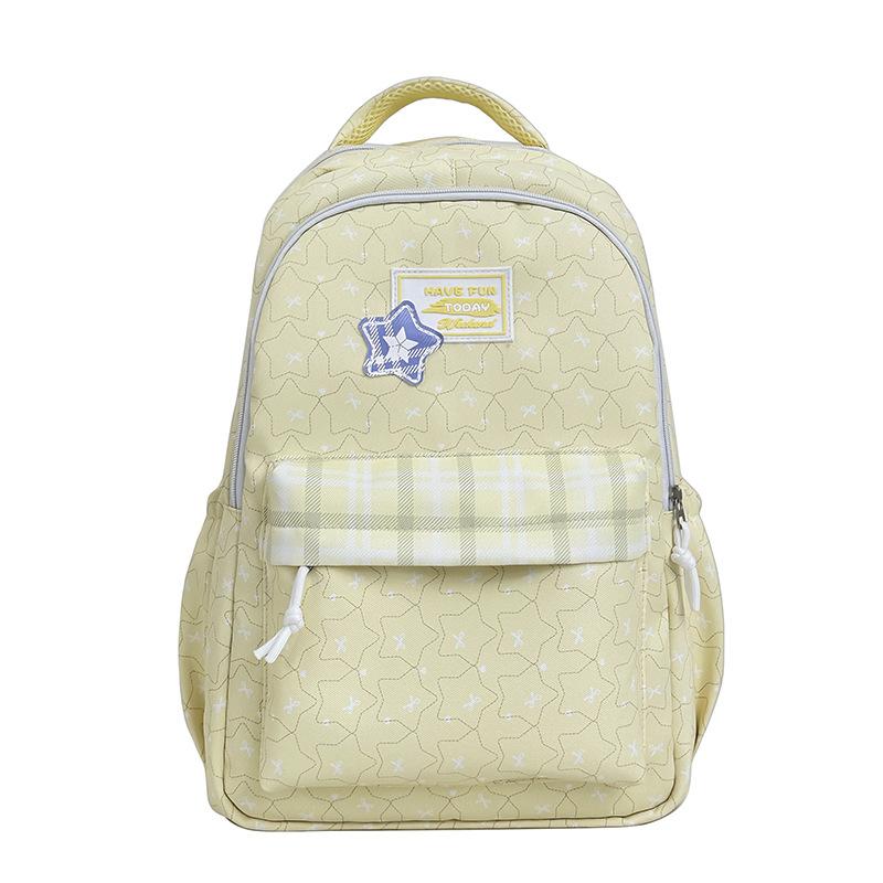 Schoolbag bow backpack high value ins fresh and sweet junior high school students lightweight large capacity backpack