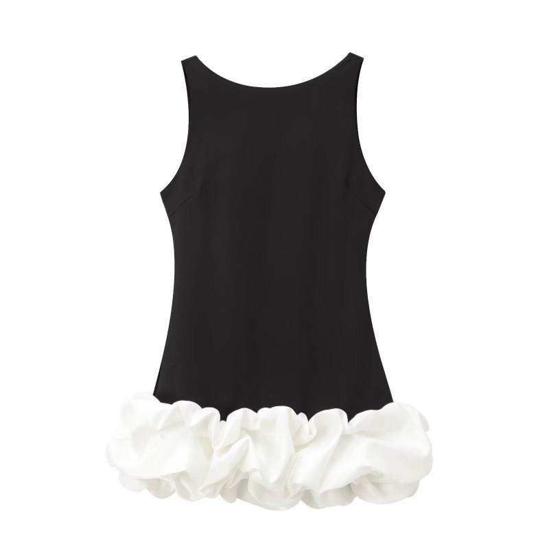 Sequin Sleeveless Slip Mini Dress A-line Flared Hem Party Outfit