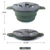 Outdoor Folding Pot Silicone Hiking Cooking Pot Portable Picnic Pot Stainless Steel Camping Cooker