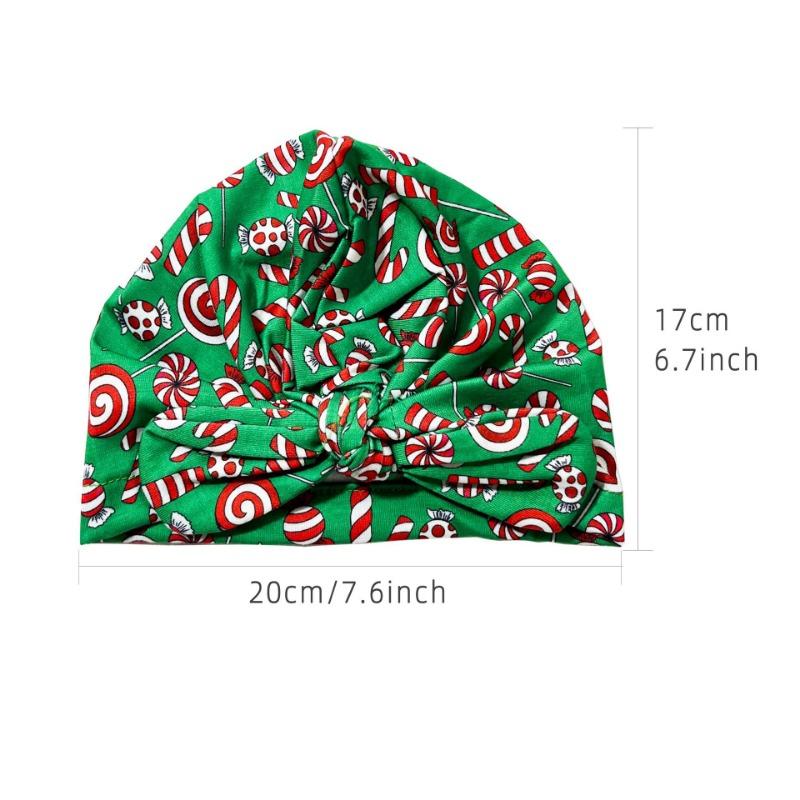 Christmas style children's hat bow baby headscarf hat baby decorative hat