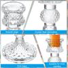 3/6pcs Glass Candlestick Holders Clear Diamond Taper Vertical Stripe Taper Candle Holders for Table Centerpiece Party Home Decor