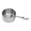 Stainless Steel Butter Warmer Flat Bottom Milk Pot with Double Diversion Mouth Hanging Hole for Chocolate 350ML