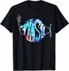 Phish Style TieDye Fish Graphic Print Breathable Short Sleeve TShirt for Unisex