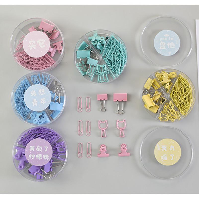 Bunte Lange Schwänze Klammer Multifunktions-Kombinationsset Schreibwaren Schwalbenschwanzklemme Bürobedarf Metallklemme Büroklammer Nadel