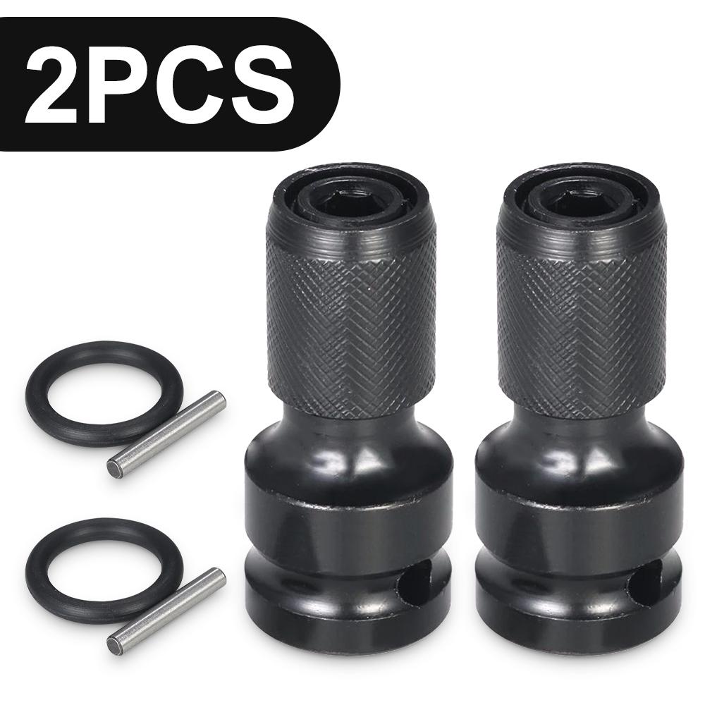 1/2" Square To 1/4" Hex Ratchet Socket Wrench Socket Adapter Spanner Set Drive Converter Universal Adaptive Impact Tool
