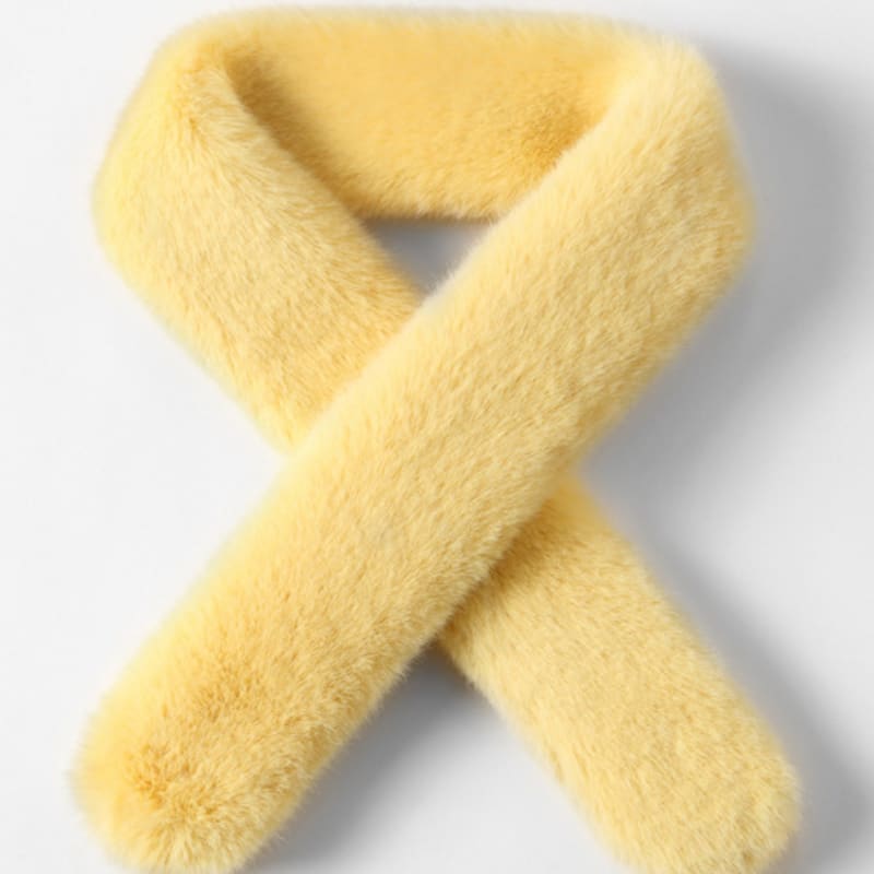 LALA Γούνα Κασκόλ Petite-Ανοιχτό Κίτρινο