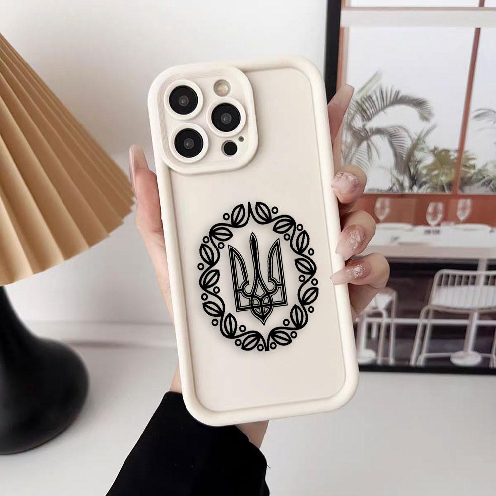 U-Ukrainian Flag Insignia Phone Case For iPhone Apple 17 AIR 16 16E 11 12 13 14 15 XR Plus Pro Max DIY Case TPU Shockproof Cover