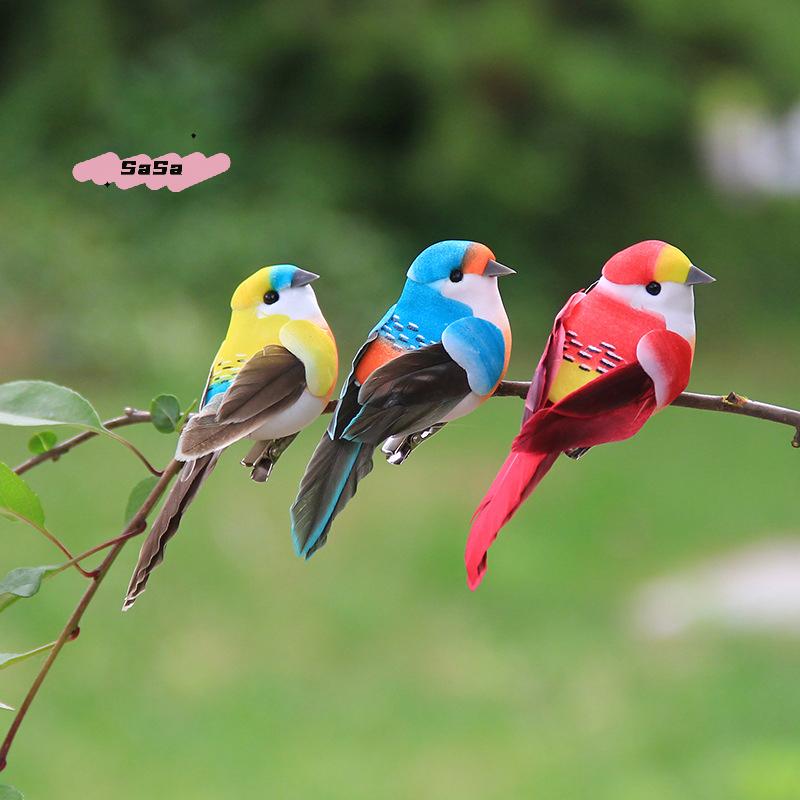 1Pc Artificial Birds Foam Animal Simulation Feathe-r Model Cute Fake Tit for DIY Craft Home Garden Ornament Decoration