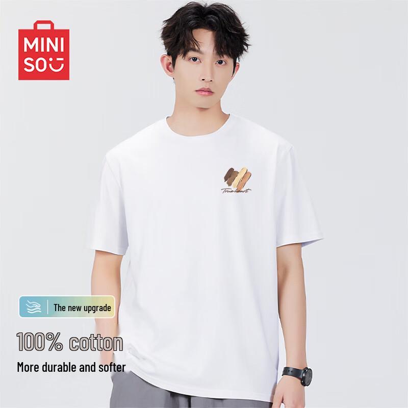 MINISO Men's Z Series Loose Fit Pure Cotton Short Sleeve T-Shirt
