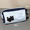 Cartoon Canvas Pen Bag Portable Large Capacity Pencil Case Multifunction Pen Pouch Gift